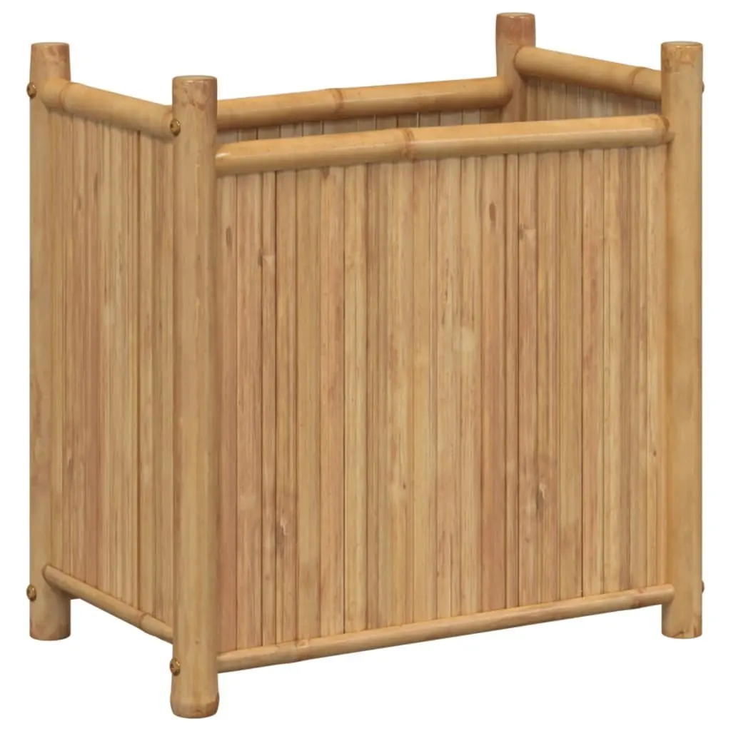 Bamboo Planter Box Outdoor Garden Raised Bed 50x30x50 cm