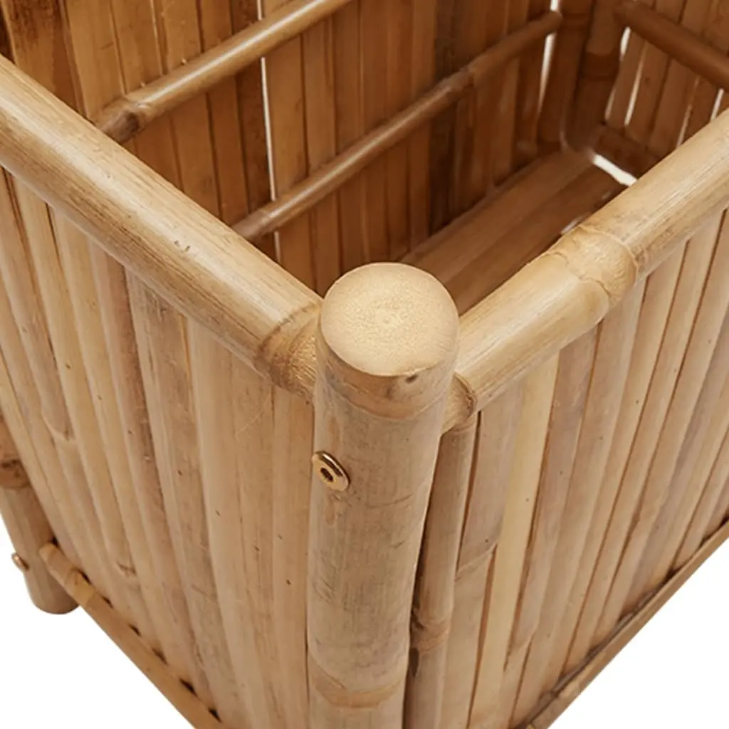 Bamboo Planter Box Outdoor Garden Raised Bed 50x30x50 cm