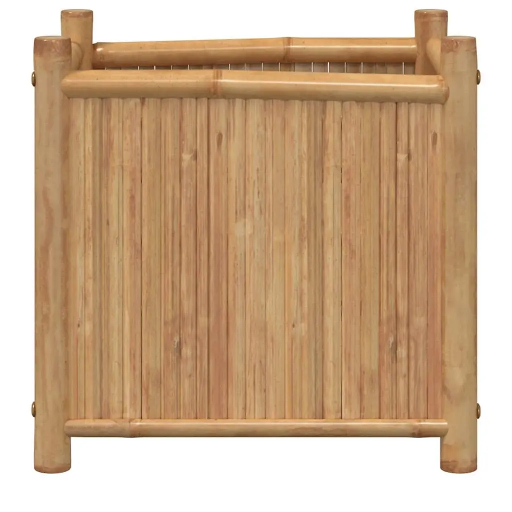 Bamboo Planter Box Outdoor Garden 50x50x50 cm