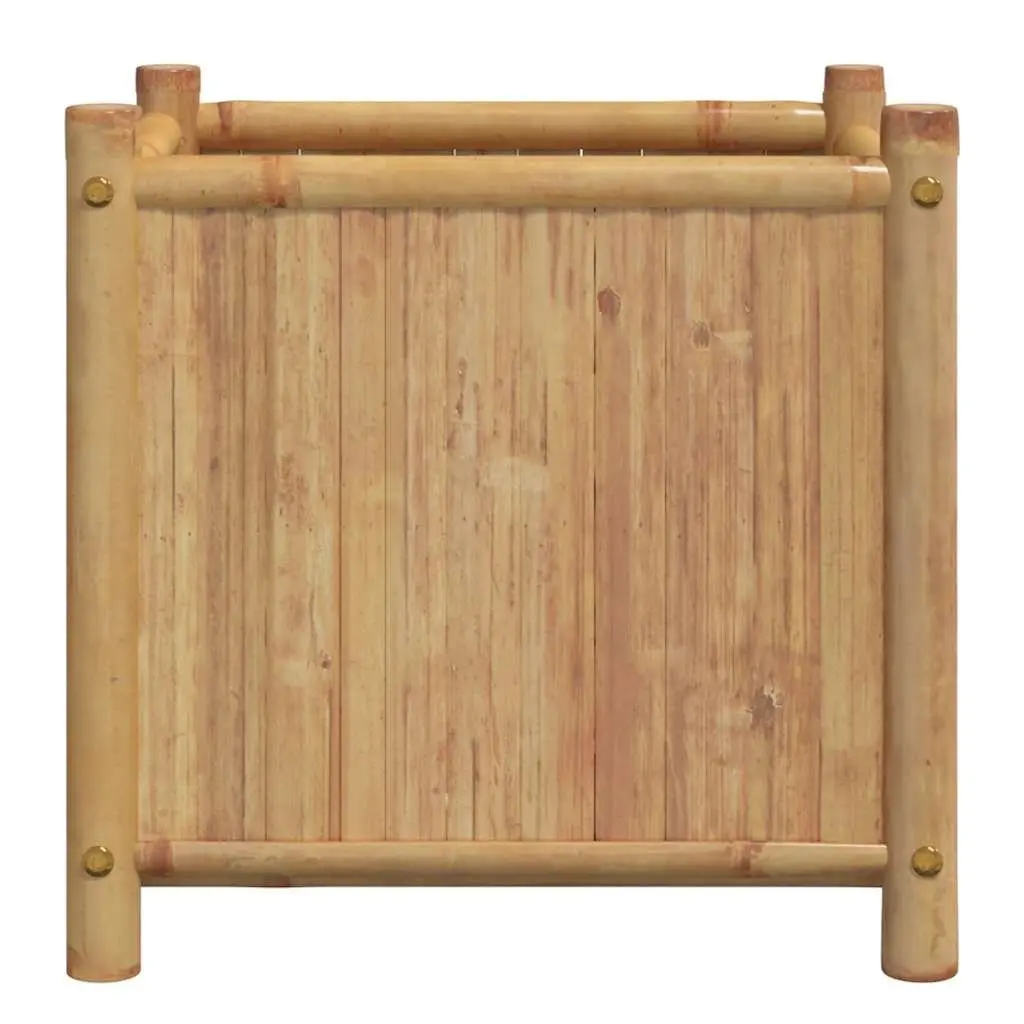 Bamboo Planter Box Outdoor Garden 50x50x50 cm