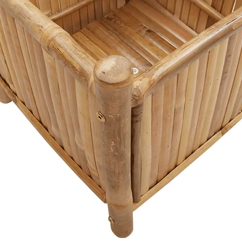 Bamboo Planter Box Outdoor Garden 50x50x50 cm