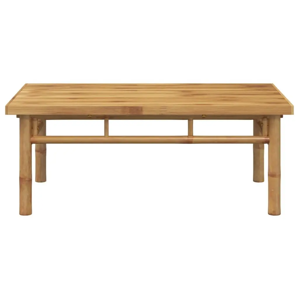 90x50x35cm Bamboo Coffee Table with Water-Draining Slats