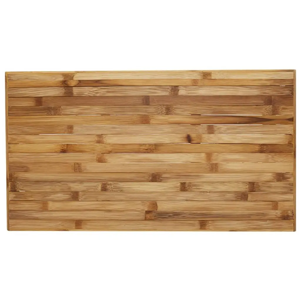 90x50x35cm Bamboo Coffee Table with Water-Draining Slats