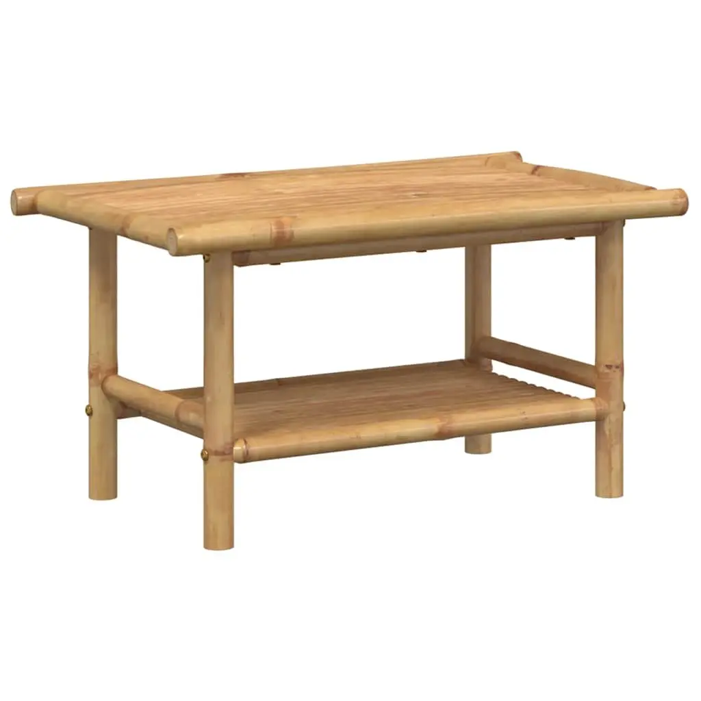Coffee Table Living Room 70x40x35 cm Brown Bamboo Accent Side Table Storage