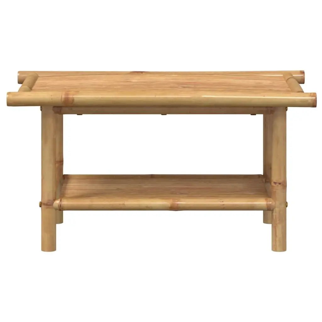 Coffee Table Living Room 70x40x35 cm Brown Bamboo Accent Side Table Storage