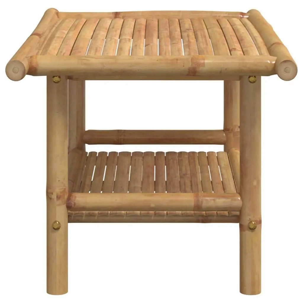 Coffee Table Living Room 70x40x35 cm Brown Bamboo Accent Side Table Storage