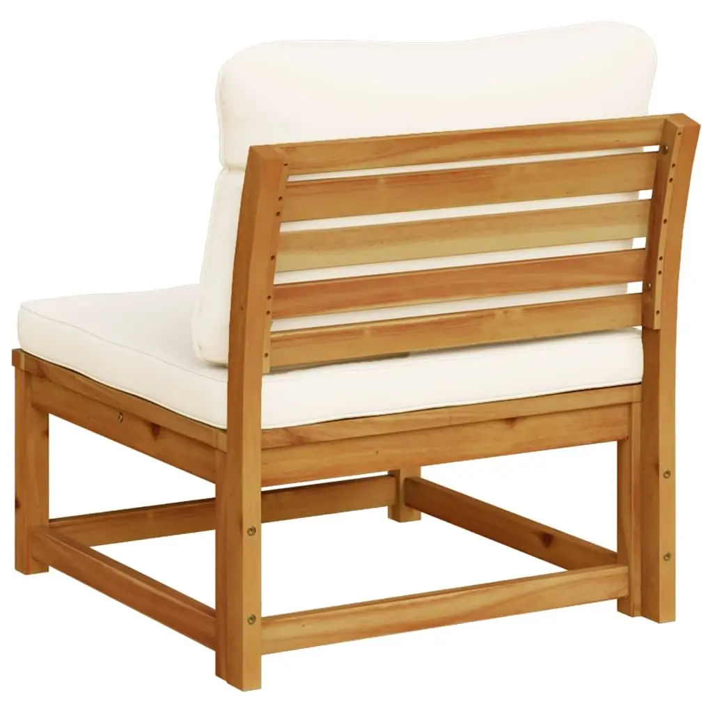 Outdoor Sectional Sofa Unit Garden Furniture Solid Wood Brown Cushions Modular