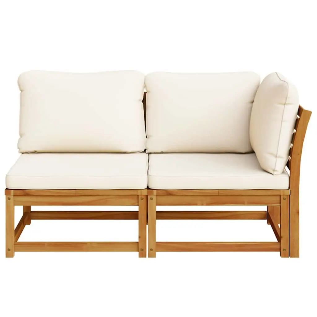 Outdoor Sectional Sofa Set Garden Lounge Furniture 2 Piece Brown