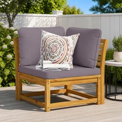 Outdoor Corner Sofa Specifications: Acacia Wood