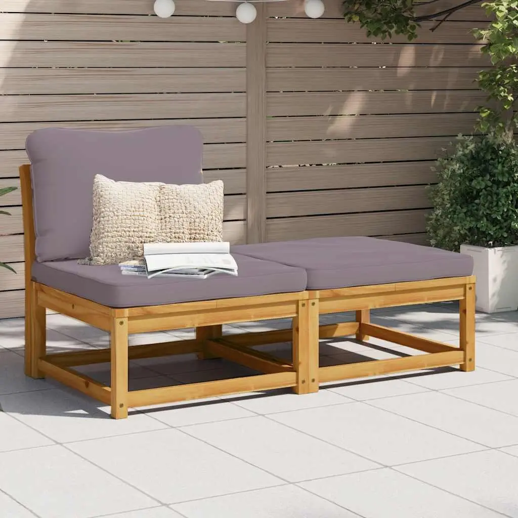 Outdoor Sectional Sofa Set 3 Piece Garden Lounge Furniture with Cushions Brown