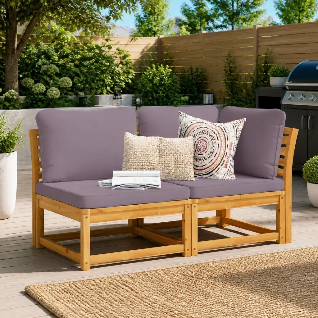 Outdoor Sectional Sofa Lounge Set Garden Patio Furniture 2 Piece