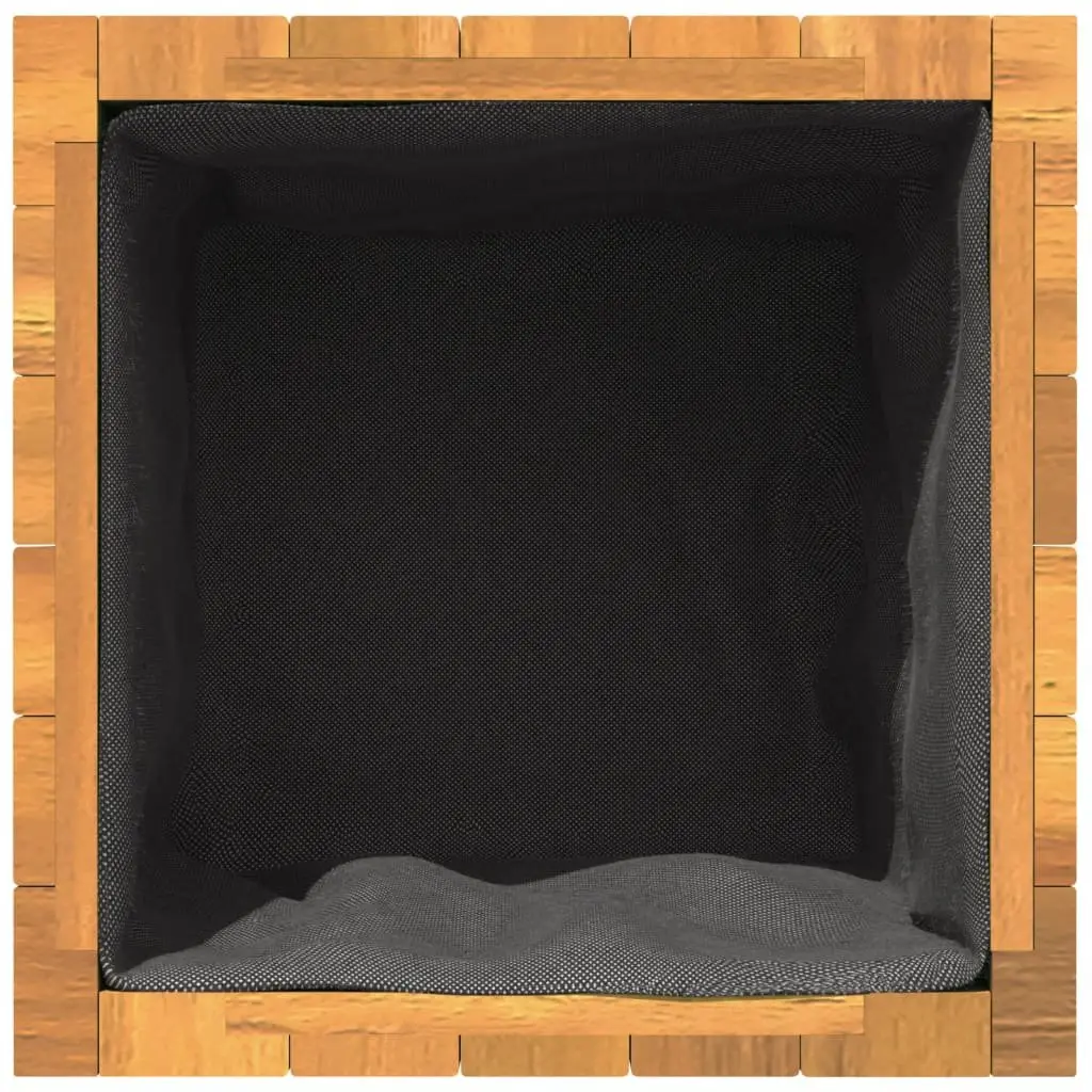 Garden Planter Box 25x25x25 cm Solid Acacia Wood Flower Pot Indoor Outdoor