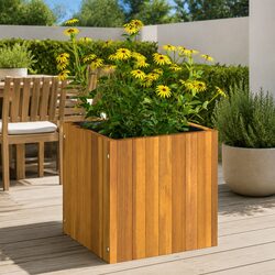 Garden Planter Box Specifications: 35x35x35 cm Solid Wood