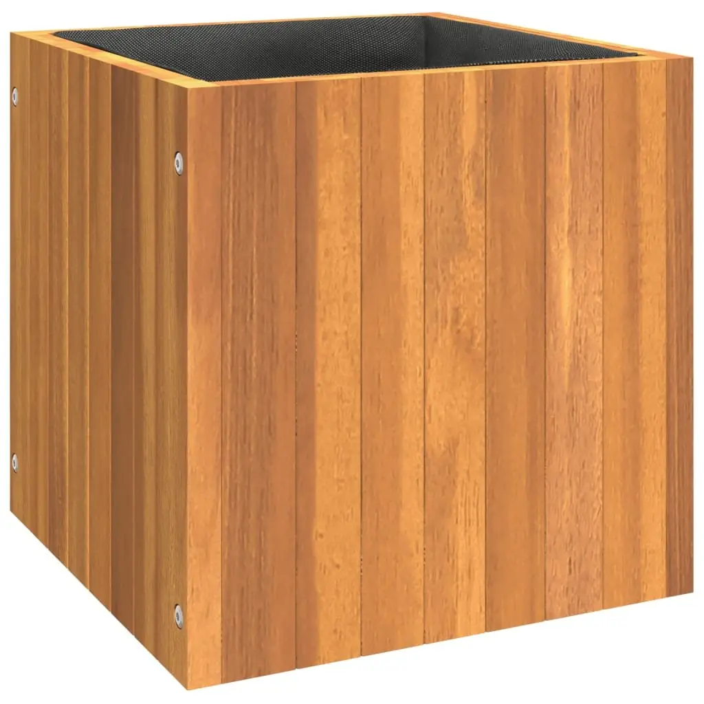 Garden Planter Box 35x35x35 cm Solid Wood Flower Pot Indoor Outdoor Decor