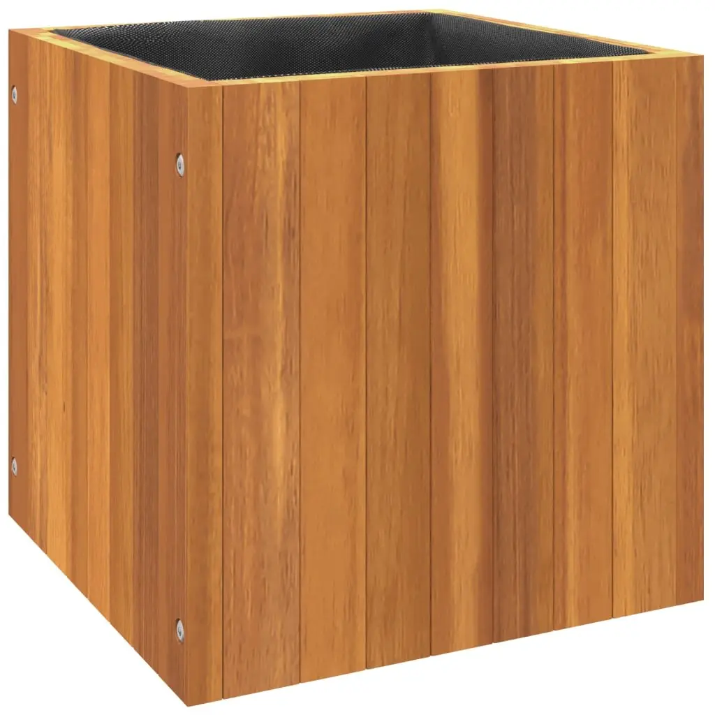 Garden Planter Box 35x35x35 cm Solid Wood Flower Pot Indoor Outdoor Decor