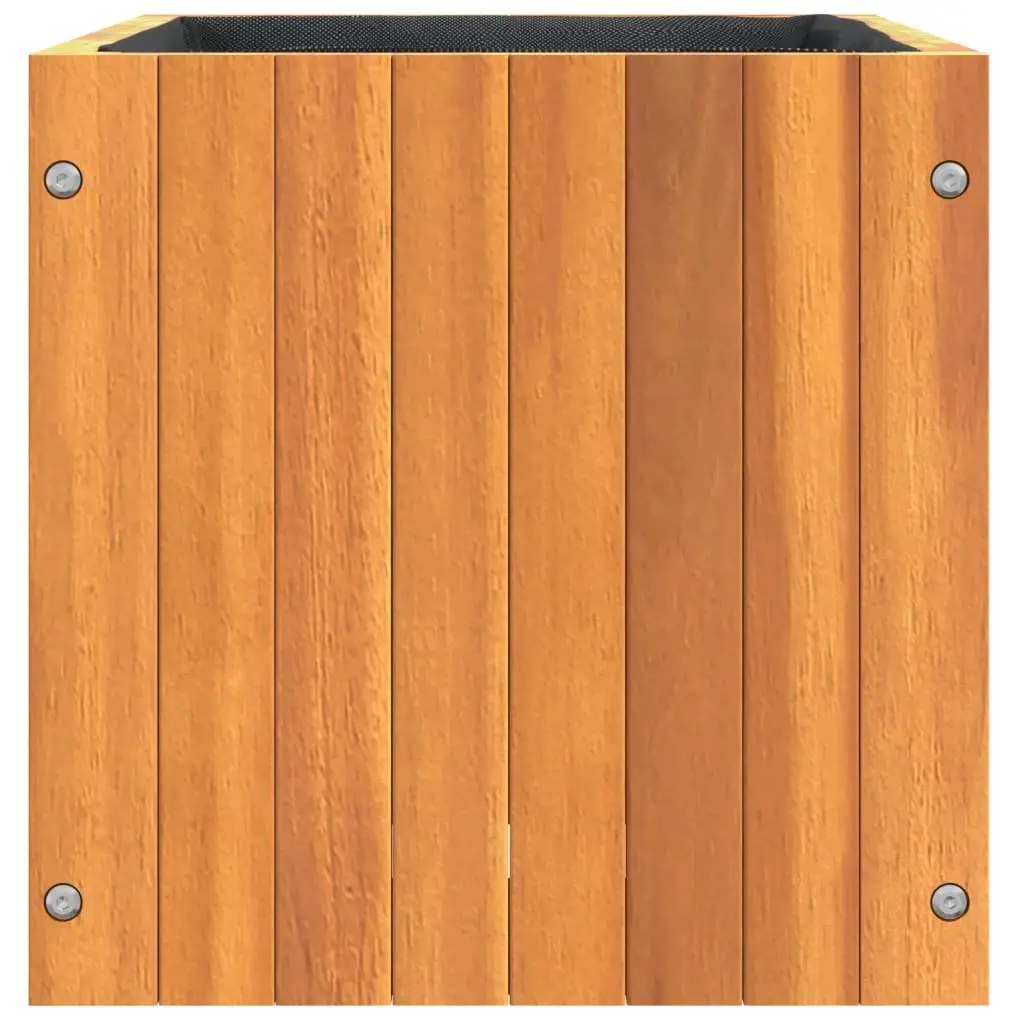 Garden Planter Box 35x35x35 cm Solid Wood Flower Pot Indoor Outdoor Decor
