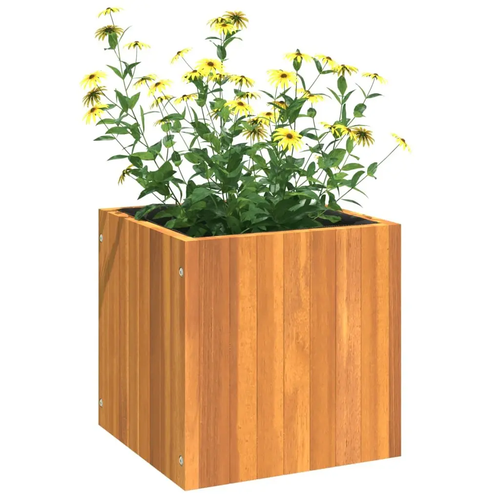 Garden Planter Box 35x35x35 cm Solid Wood Flower Pot Indoor Outdoor Decor