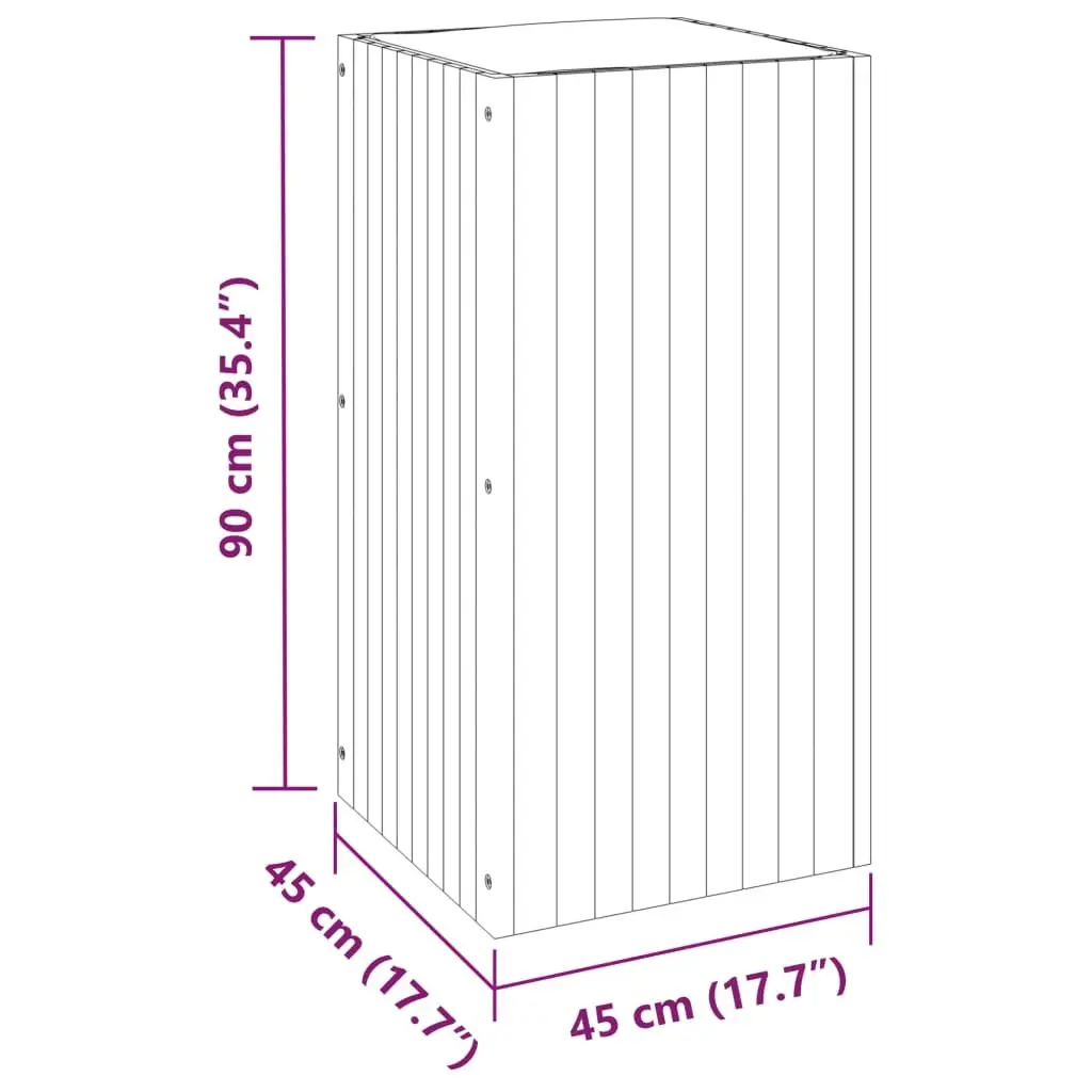 Garden Planter Box 45x45x90cm Solid Wood Acacia Flower Plant Pot Indoor Outdoor