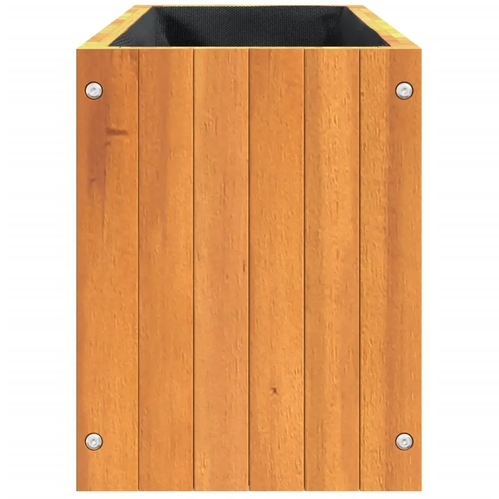 Garden Planter Box Solid Wood Acacia Brown Flowers Plants Container Outdoor