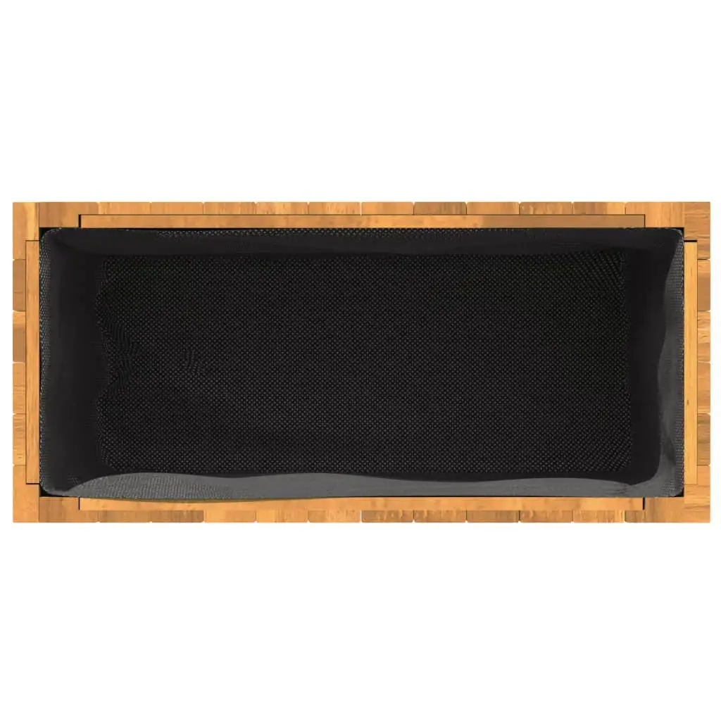 Garden Planter Box Solid Wood Acacia Brown Flowers Plants Container Outdoor