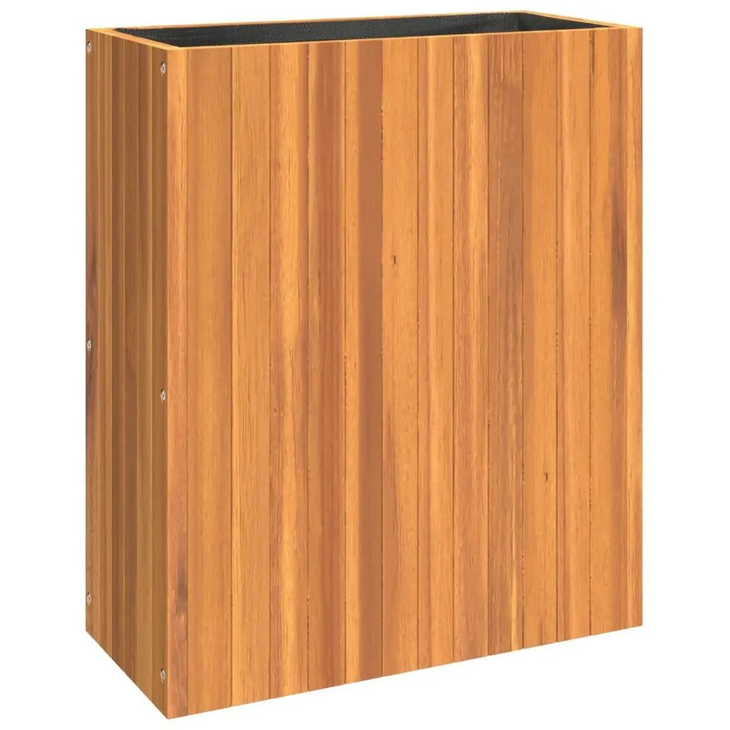 Garden Planter Box Indoor Outdoor Solid Wood Acacia Brown 59 x 27.5 x 70 cm