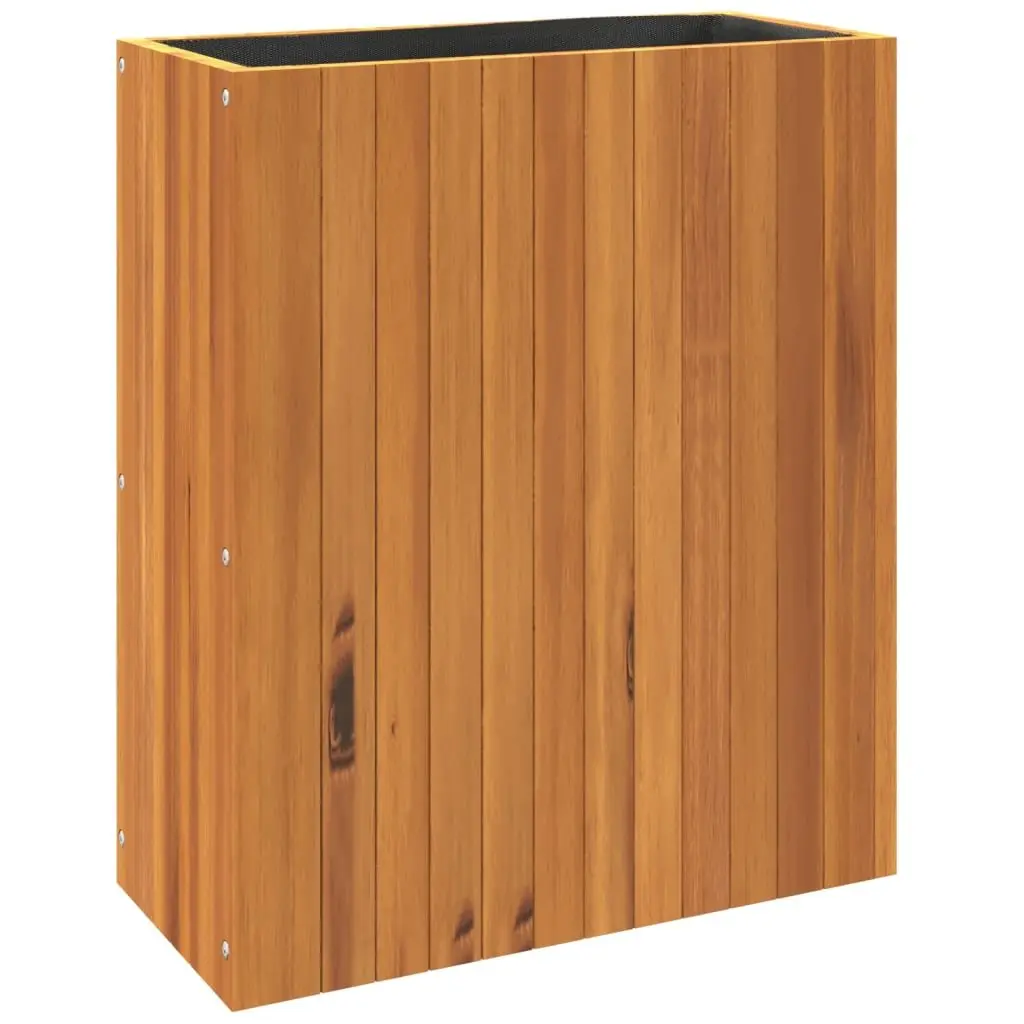 Garden Planter Box Indoor Outdoor Solid Wood Acacia Brown 59 x 27.5 x 70 cm