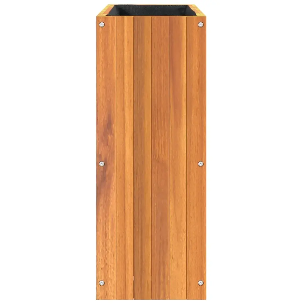 Garden Planter Box Indoor Outdoor Solid Wood Acacia Brown 59 x 27.5 x 70 cm