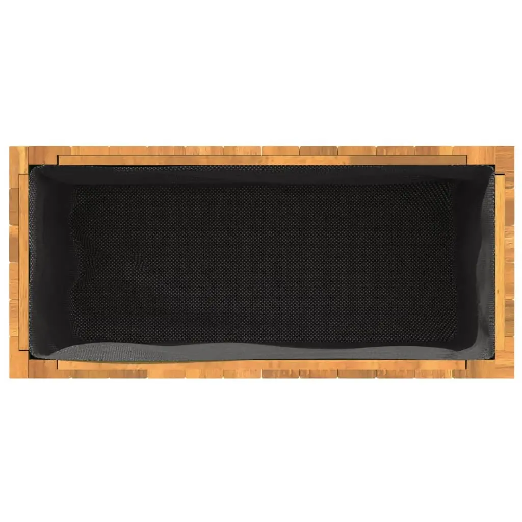 Garden Planter Box Indoor Outdoor Solid Wood Acacia Brown 59 x 27.5 x 70 cm