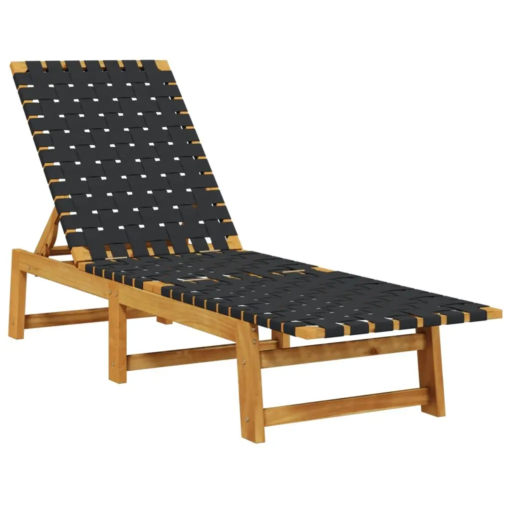 Sun Lounger with Adjustable Backrest and Olefin Fibre