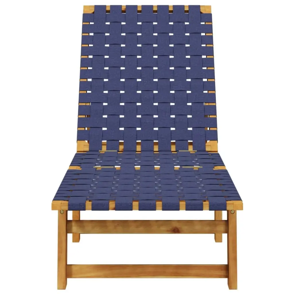 Sun Lounger with Adjustable Backrest and Webbing Seat
