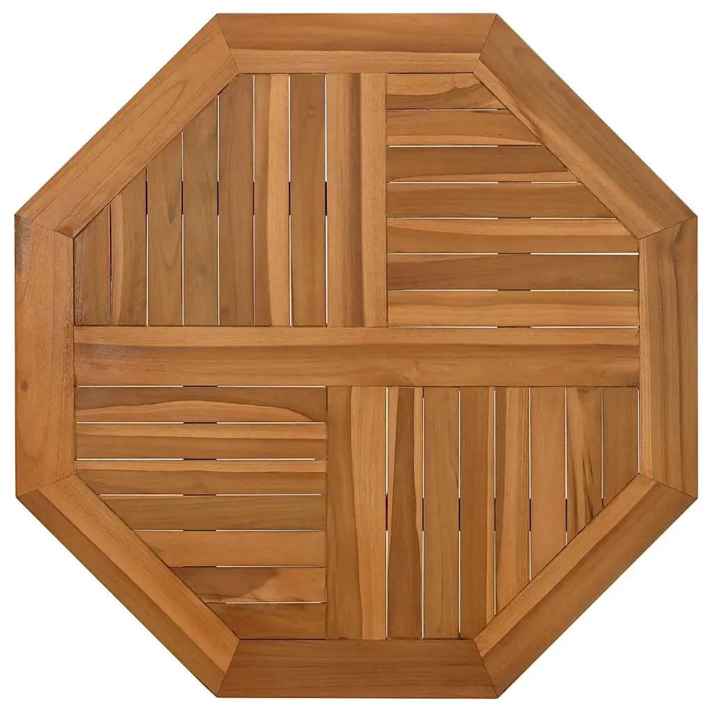 Octagonal Wooden Table Top for Garden 60x60cm Solid Teak Dining Replacement