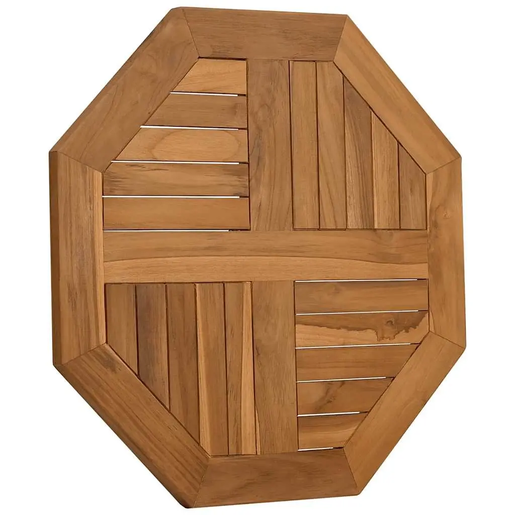 Octagonal Wooden Table Top for Garden 60x60cm Solid Teak Dining Replacement
