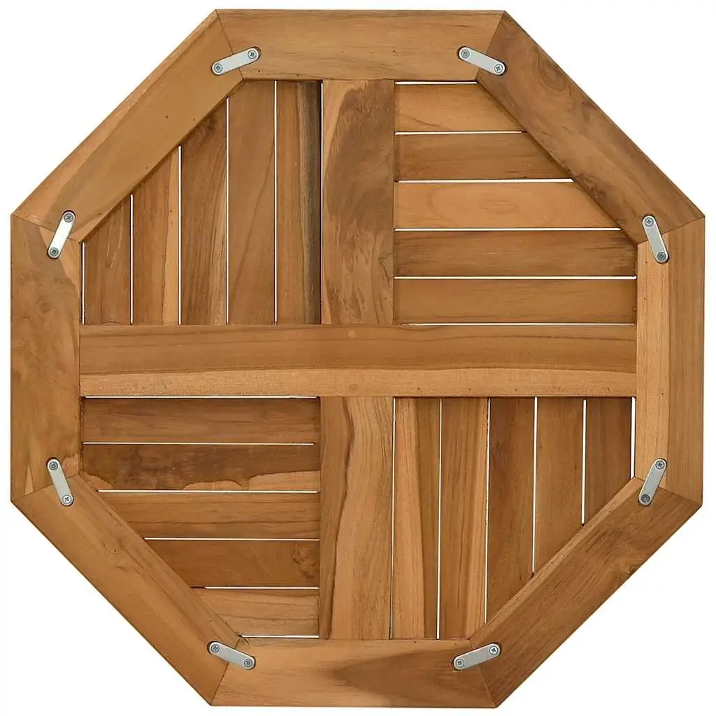 Octagonal Wooden Table Top for Garden 60x60cm Solid Teak Dining Replacement
