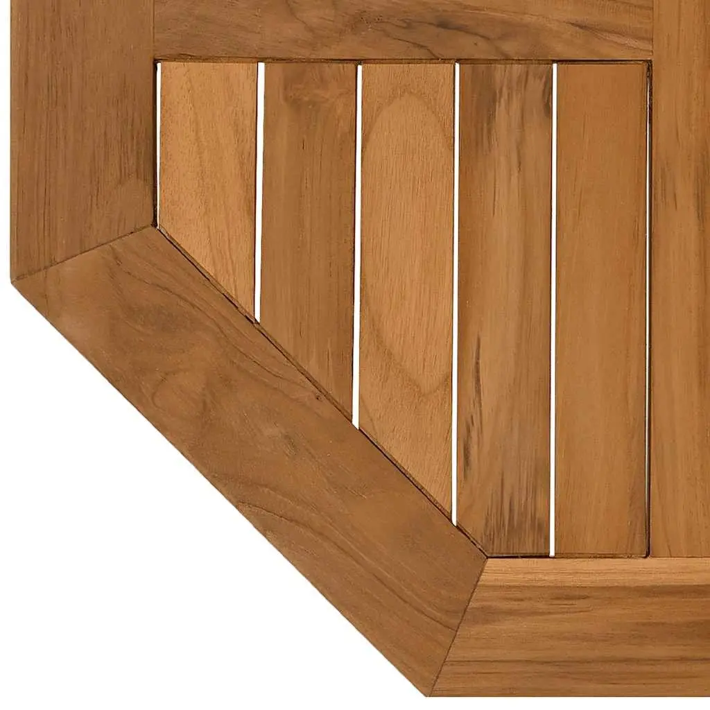 Octagonal Wooden Table Top for Garden 60x60cm Solid Teak Dining Replacement