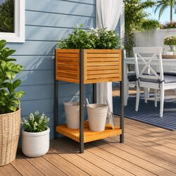 Garden Planter Dimensions 45x45x80 cm - Acacia Wood
