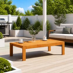 Garden Table Specifications: 100x50x27 cm Brown Acacia Wood