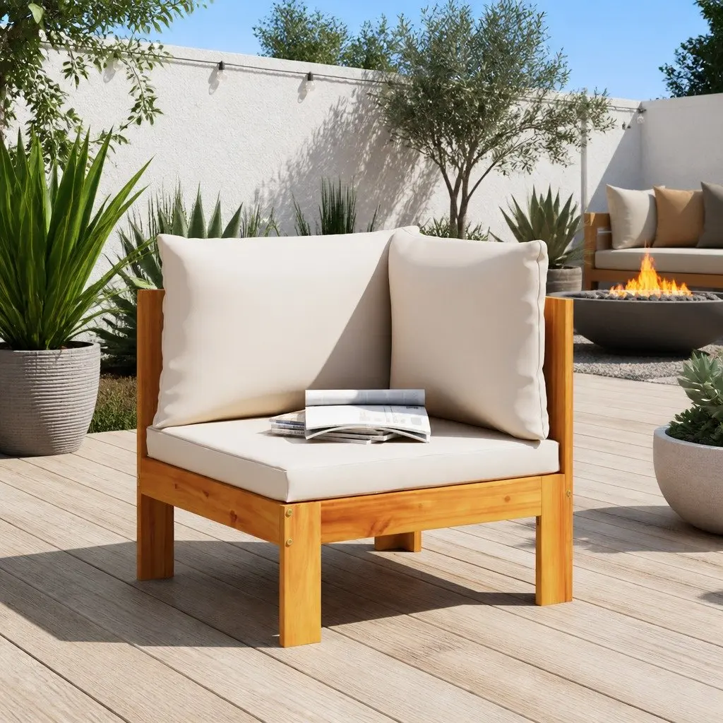 Garden Corner Sofa Outdoor Sectional Lounge Patio Seating with Cushions