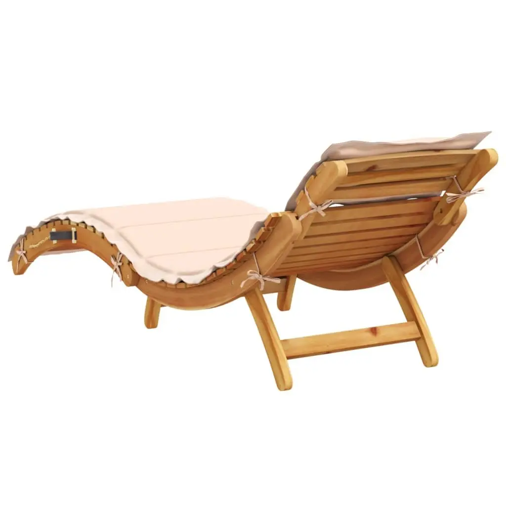 Sun Lounger Outdoor Lounge Chair Garden Patio Poolside with Cushion