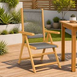 Specifications of 2 Grey Outdoor Garden Chairs