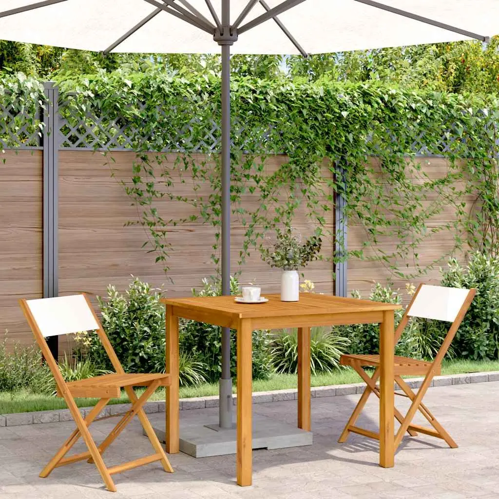 Bistro Chairs Outdoor Garden Patio 2 Piece White Foldable Backrest
