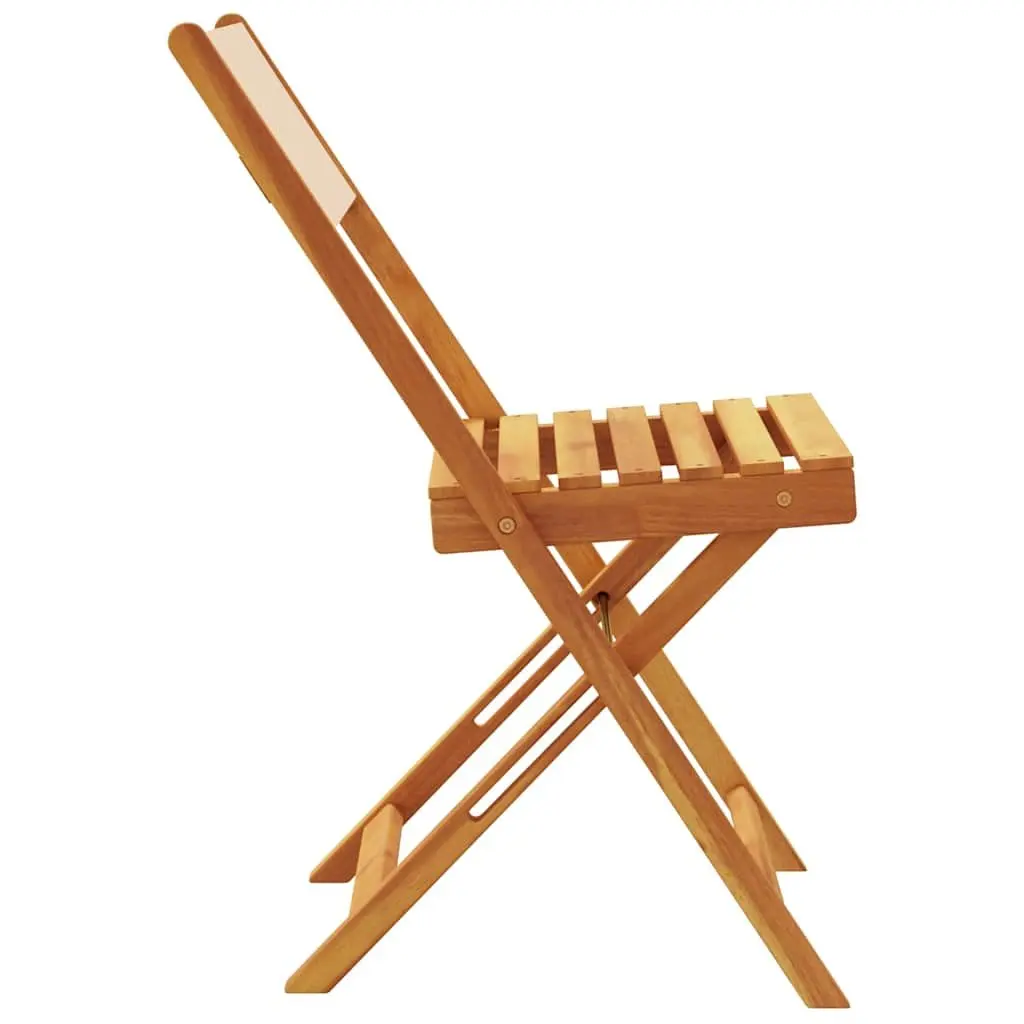 Bistro Chairs Outdoor Garden Patio 2 Piece White Foldable Backrest