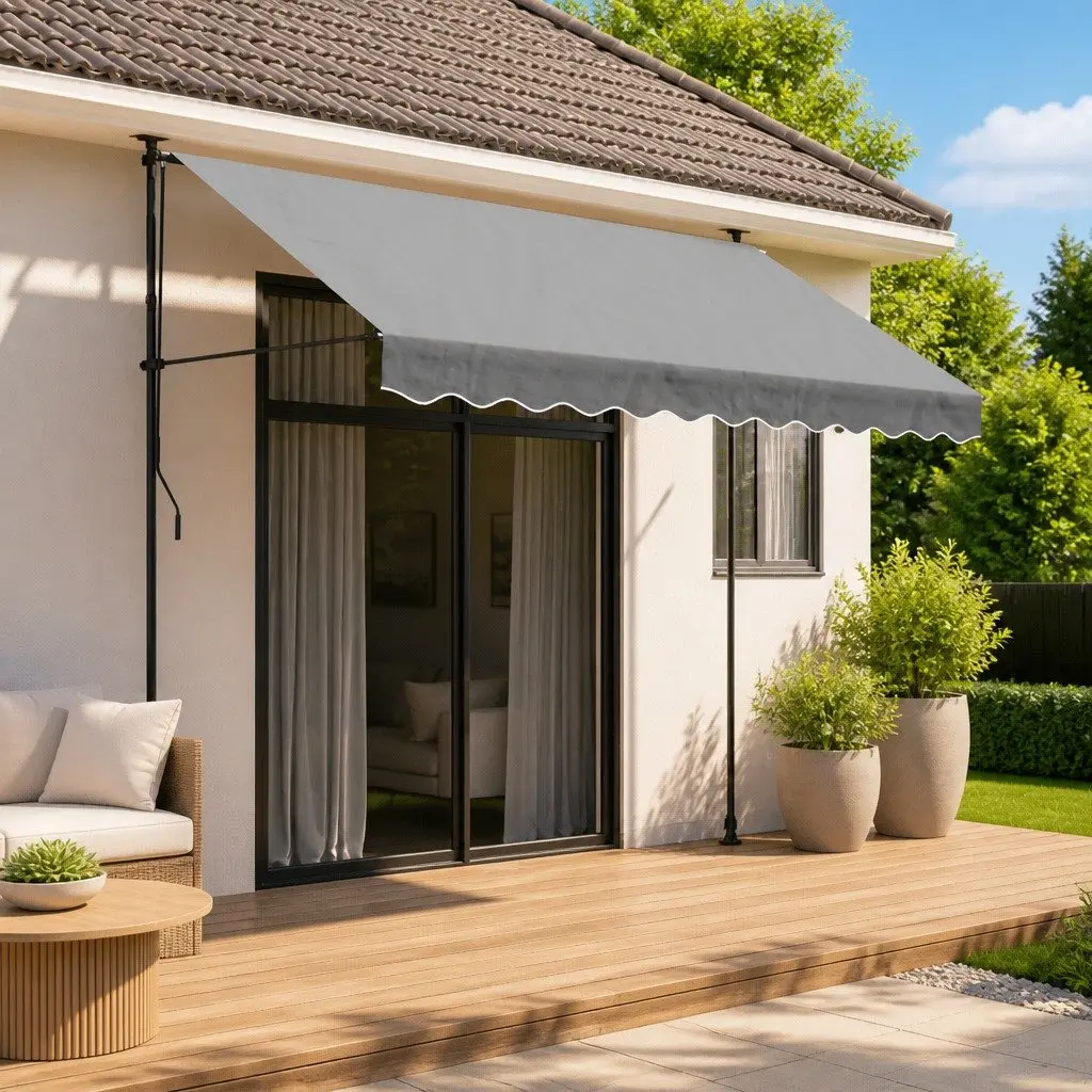 3m Replacement Awning Valance Fabric, Anthracite Stripe