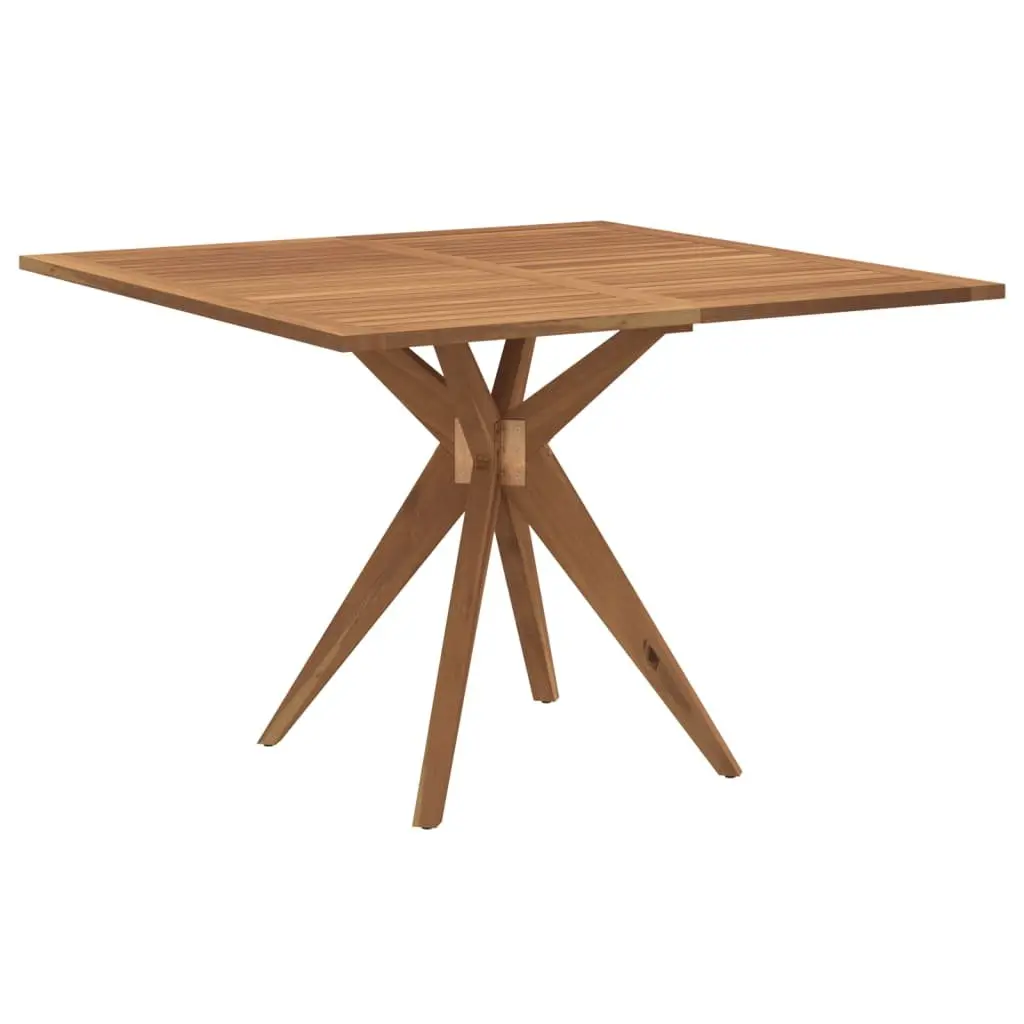 Solid Wood Garden Table 110x110x75cm Square Outdoor Patio Furniture Brown
