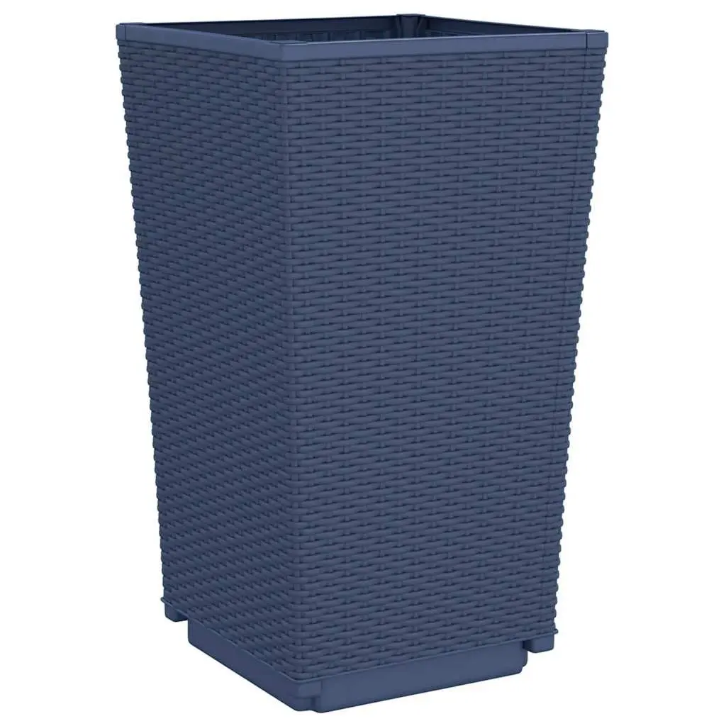 Garden Planters 32.5x57cm Rattan Look Set of 2