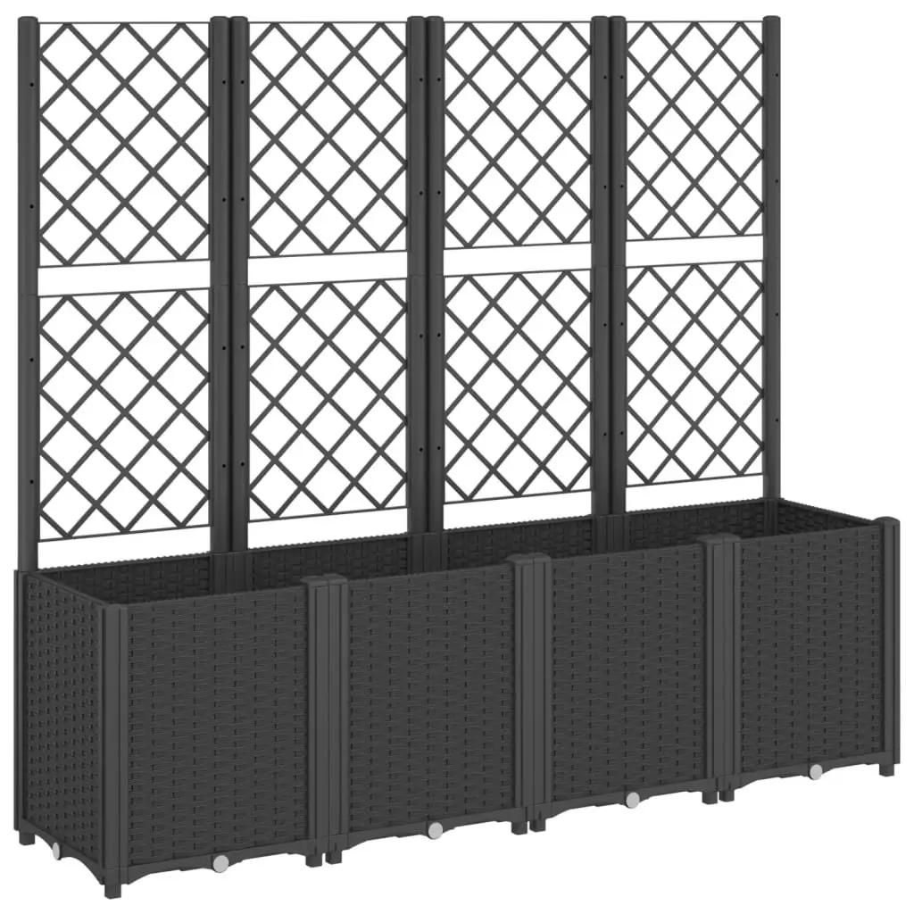 Garden Planter with Trellis Outdoor 160x40x140cm