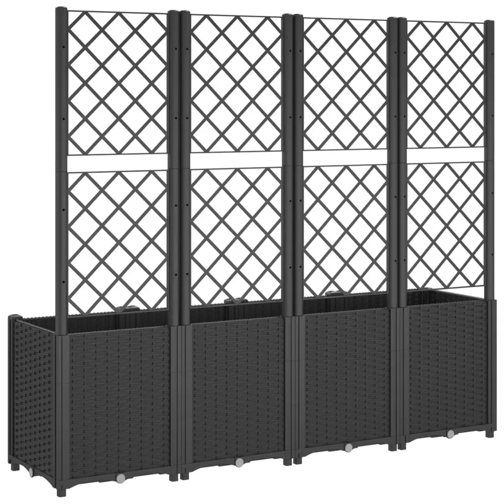 Garden Planter with Trellis Outdoor 160x40x140cm