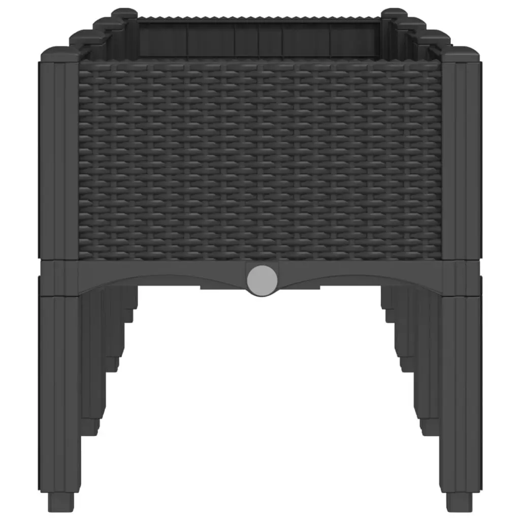 Garden Planter with Legs Black 120x40x42cm Outdoor Patio Raised Flower Box