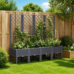 Garden Planter Dimensions: 160 x 40 x 142 cm, Polypropylene Material
