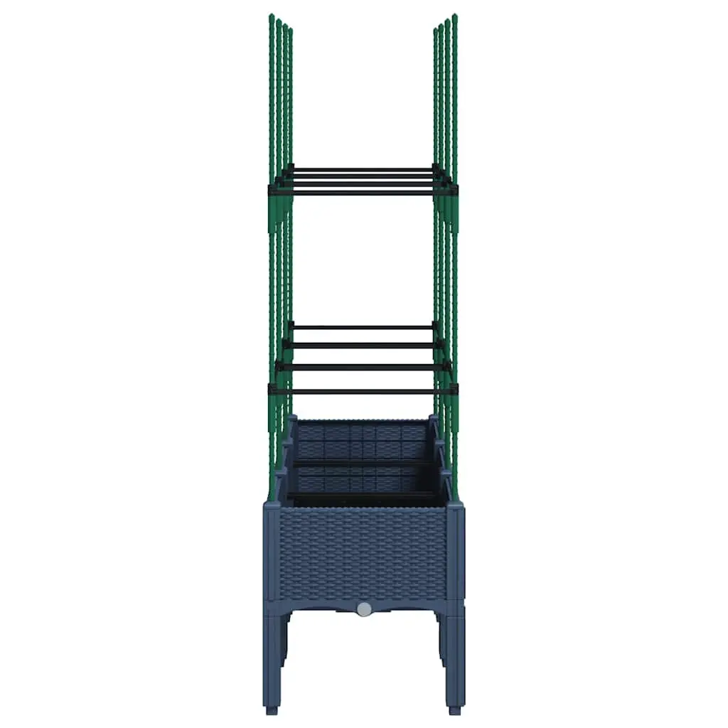 Garden Planter with Trellis Support for Climbing Plants Outdoor Patio 120 x 40 x 142.5 cm