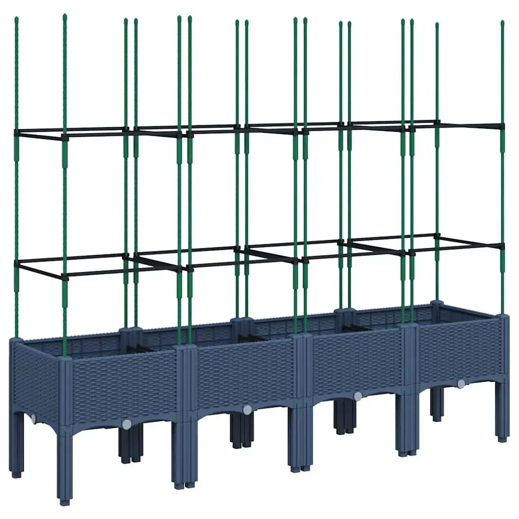 Garden Planter with Trellis for Climbing Plants Outdoor Patio 160 x 40 x 142.5 cm